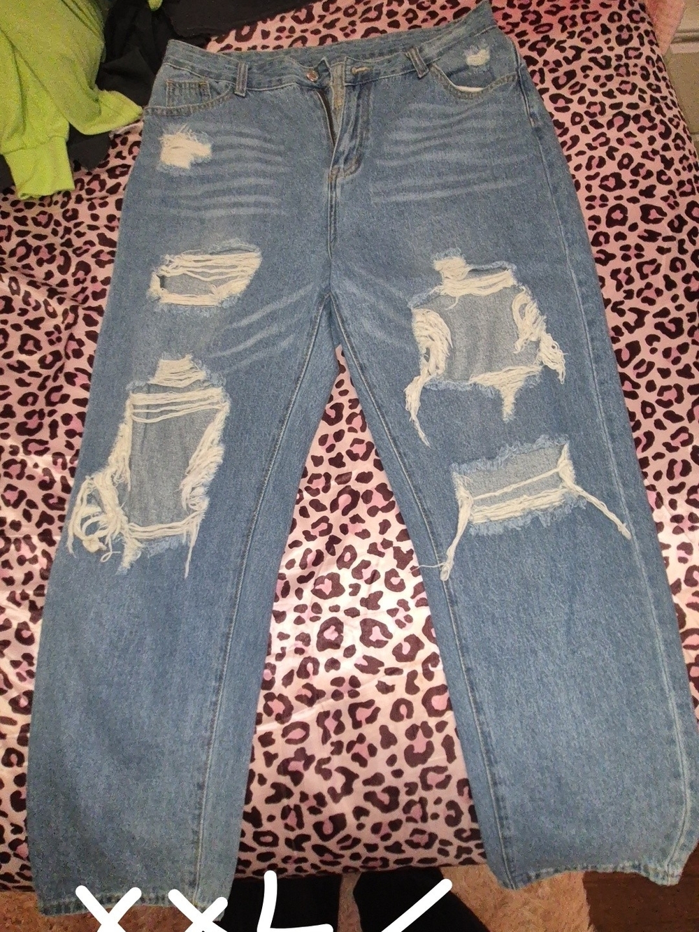 Blue Distressed Women’s Jeans - Ripped High-Waist Denim